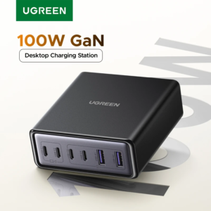 UGREEN 100 واط 65 واط GaN شاحن 6 في 1 سطح المكتب محمول شاحن سريع آيفون 17 16 15 برو ماكس شاومي سامسونج اللوحي ماك بوك اير باد