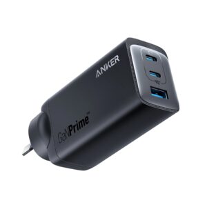 شاحن أنكر 737 شاحن غان 120 وات، USB من النوع C، شاحن شحن سريع، شاحن آيفون 17، لهاتف آيفون 17 برو ماكس، لهاتف جالاكسي