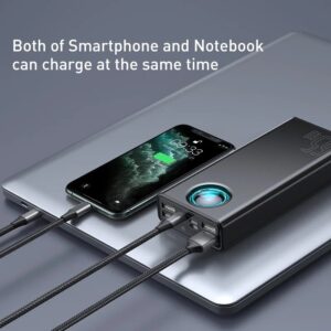 Baseus 30000mAh قوة البنك 65W PD شحن سريع FCP SCP Powerbank شاحن خارجي محمول